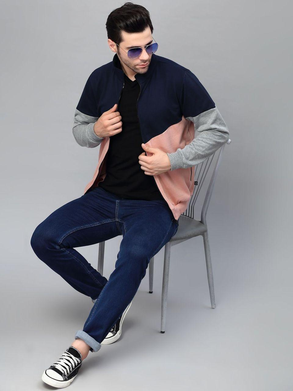 Rigo Fleece Full Sleeves Color Block Jacket