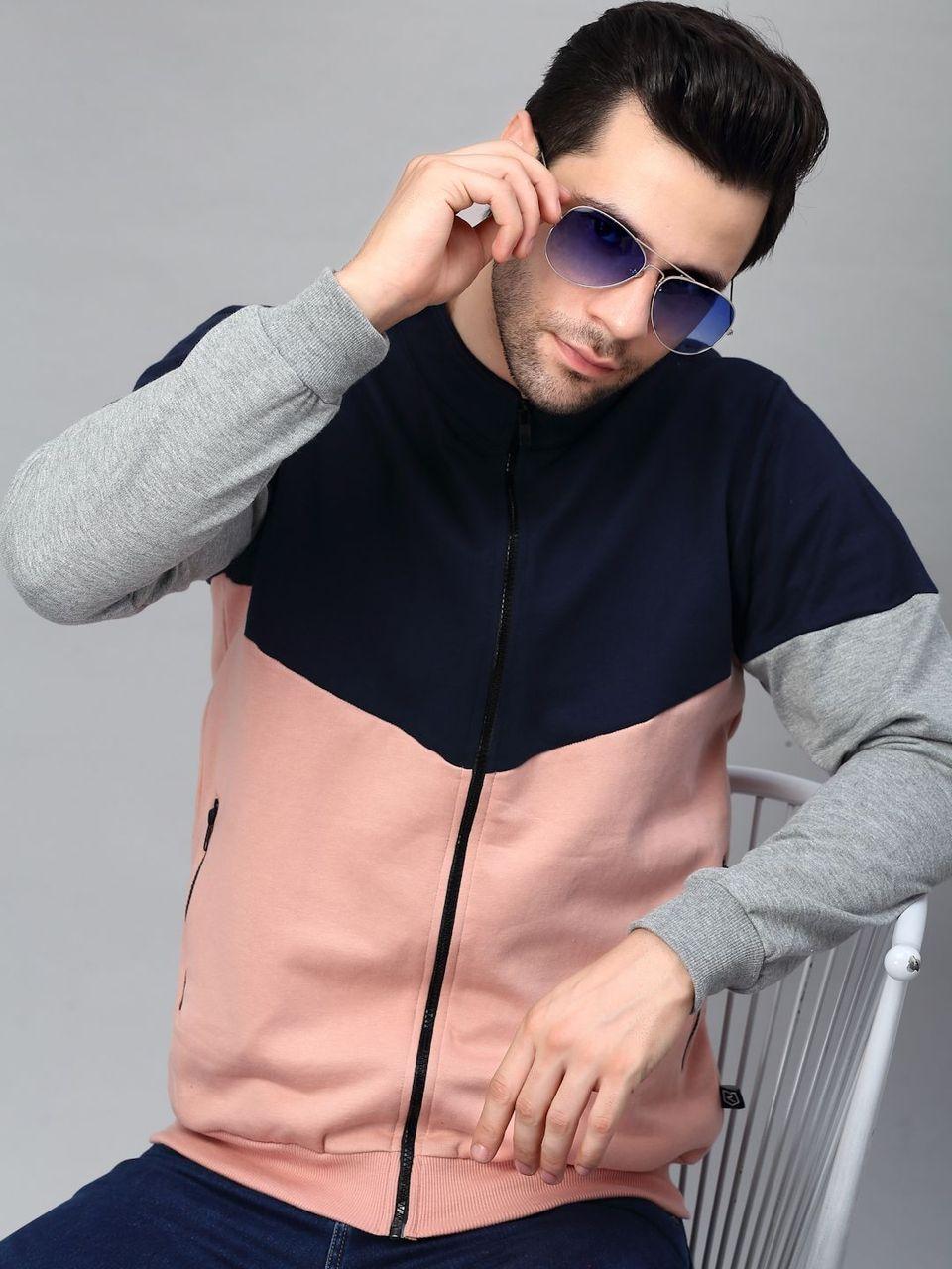 Rigo Fleece Full Sleeves Color Block Jacket