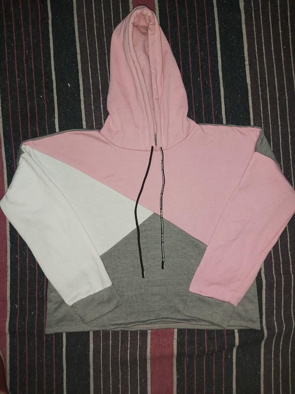 Women's Fleece Color Block Winter Hoodie