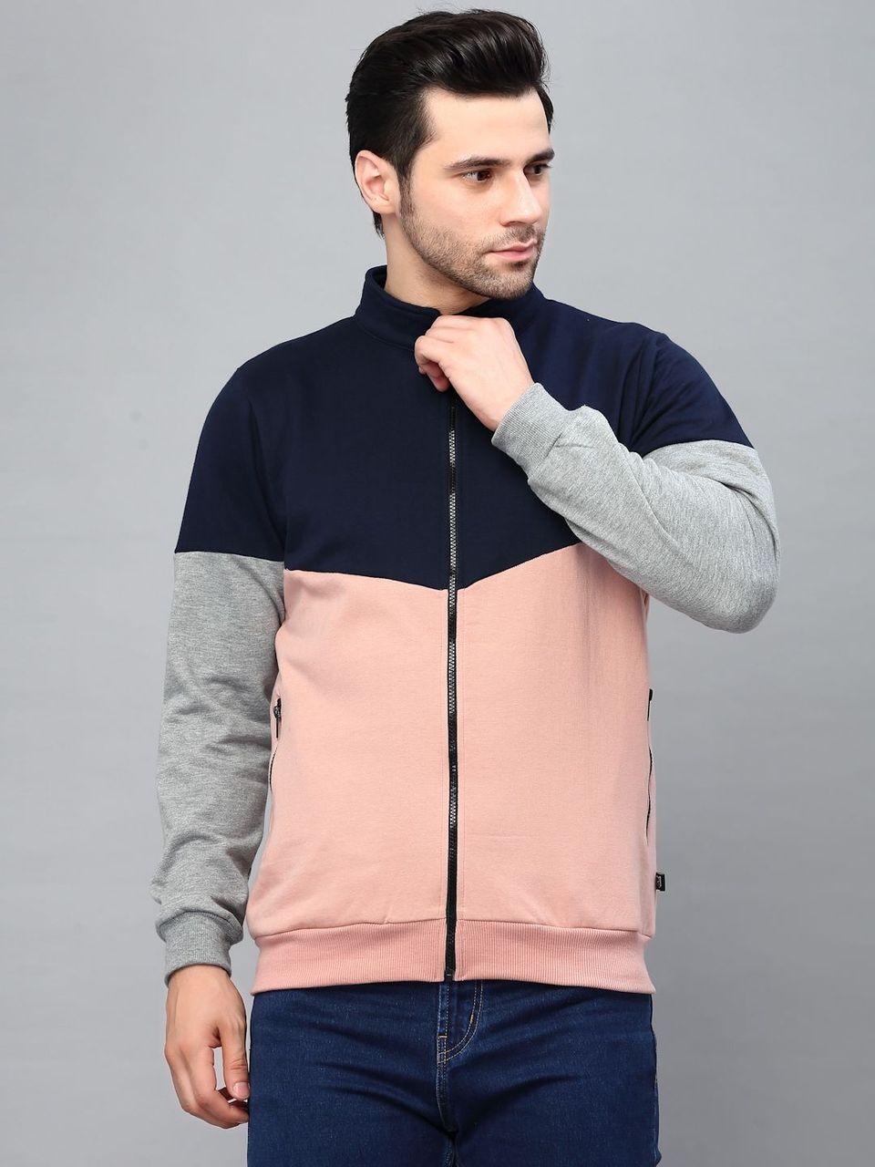 Rigo Fleece Full Sleeves Color Block Jacket