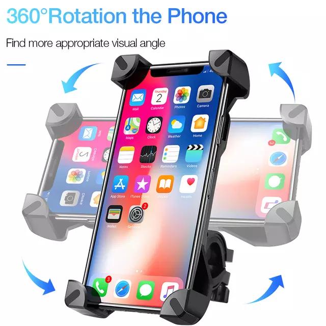 Mobile Holder for Bike Scooter Activa Waterproof Mobile Holder Hand Grip 360 Mobile Holder Universal Mobile Holder for All Smartphone Bikes Scooter