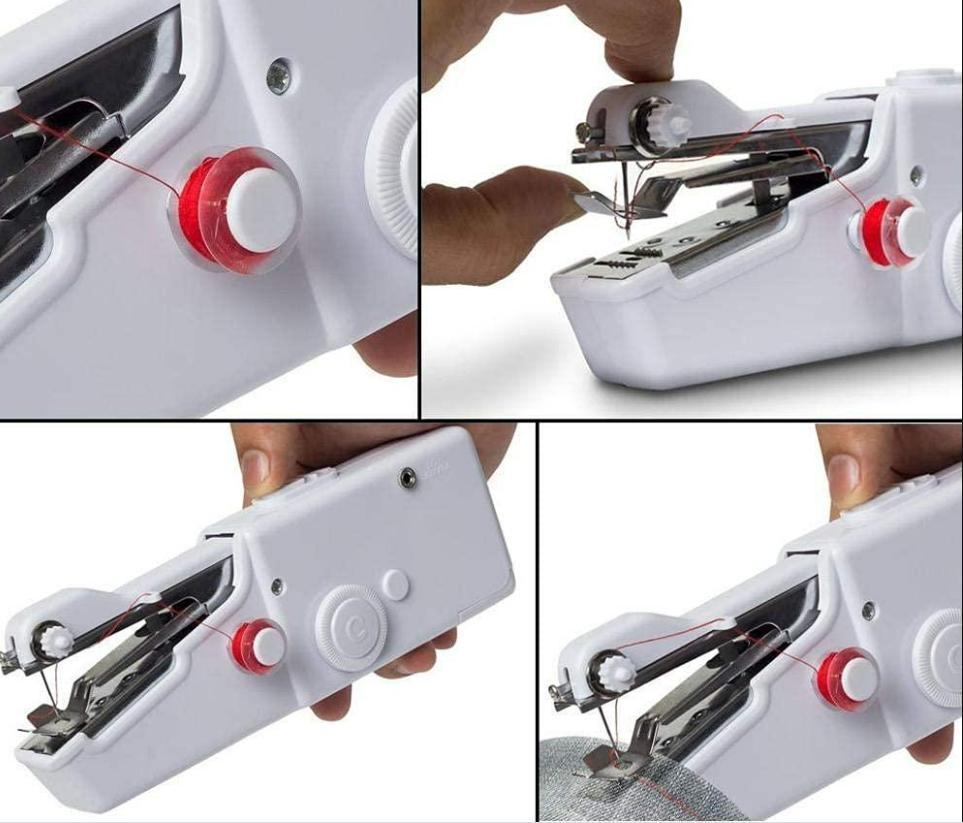 Stitch Handheld Cordless Portable White Sewing Machine