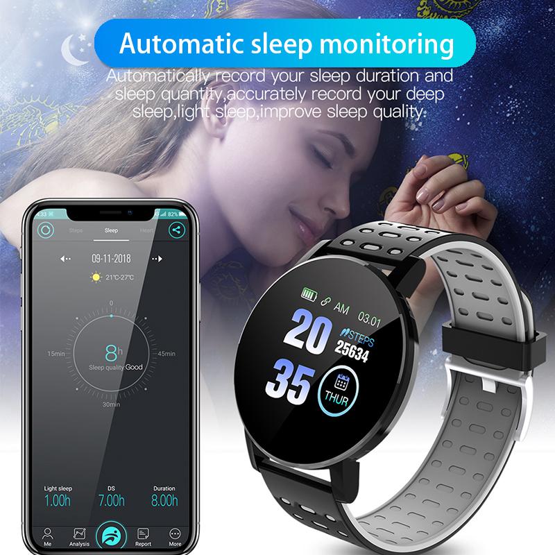 Digital Bluetooth Connect Fitness ID119 Plus Activity Tracker Smart Watch for Men Women and Kids (Multicolour)