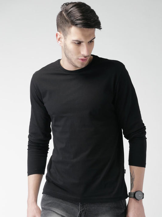 Cotton Solid Full Sleeves T-Shirt