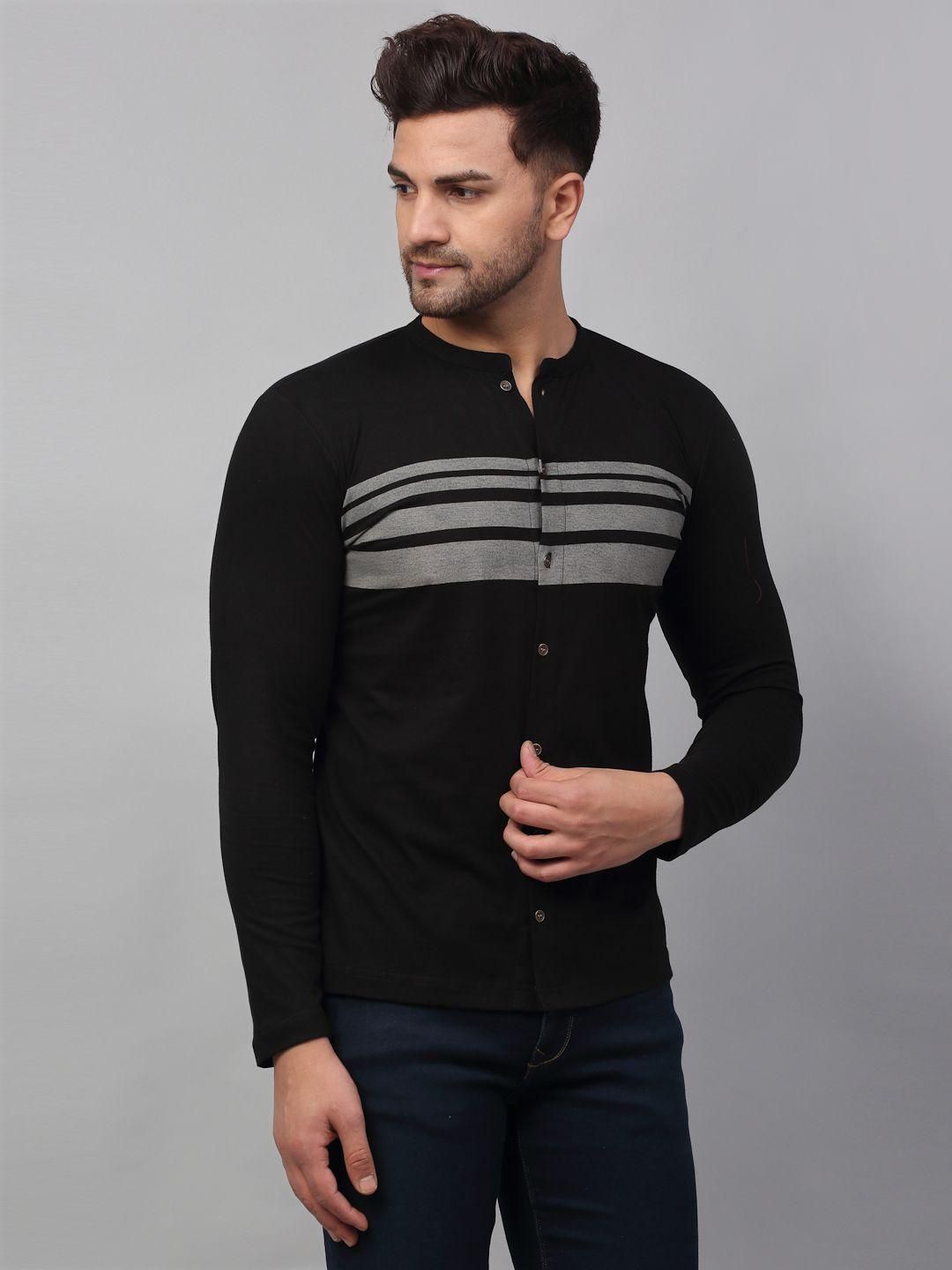 Rigo International Cotton Stripes Full Sleeves Slim Fit Casual Shirts