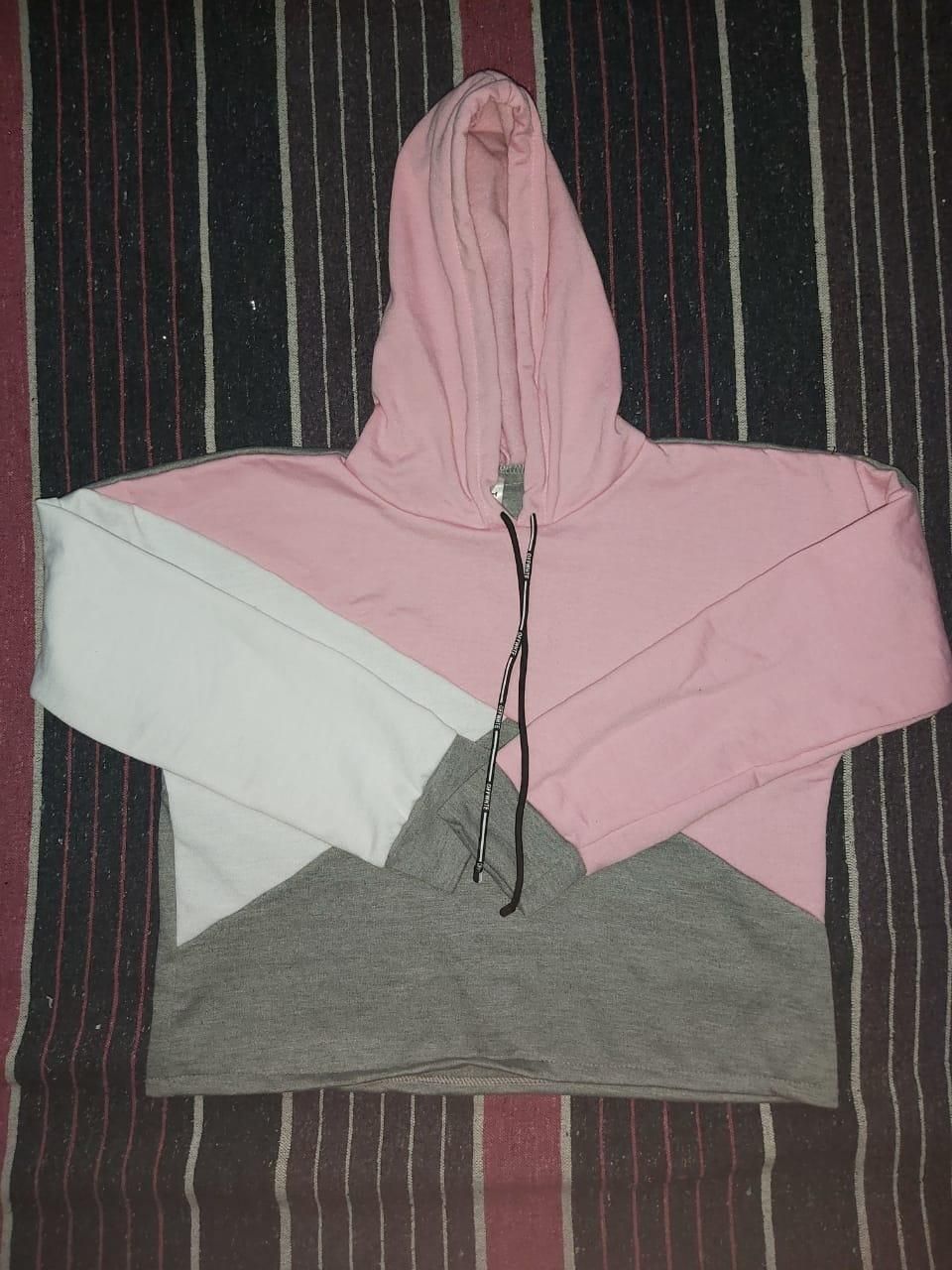 Women's Fleece Color Block Winter Hoodie