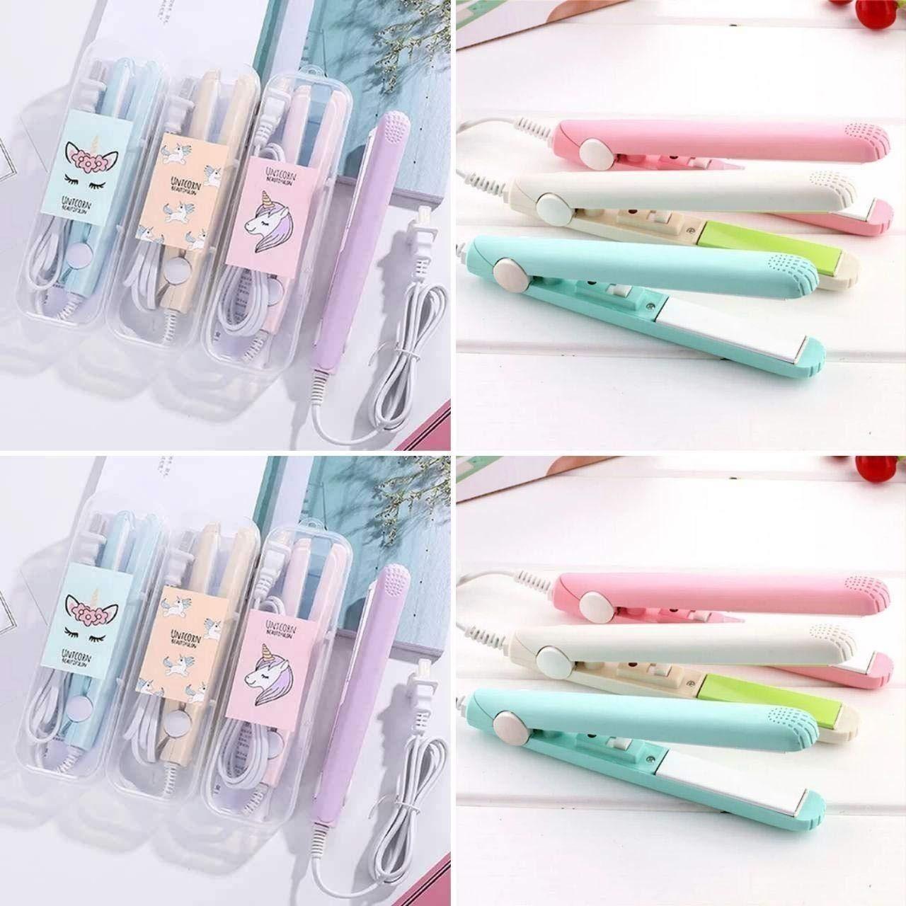 Mini Professional Portable Hair Straightener | Temperature Control Flat Iron Pressing Machine | With Plastic Storage Box