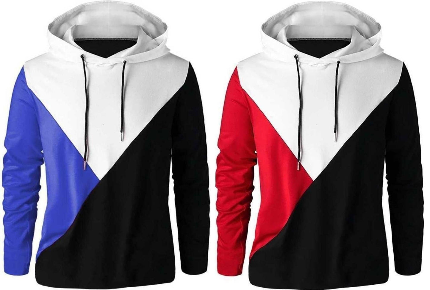 Color Block Full Sleeves Regular Fit Mens Hoodie ( Pack Of 2 )