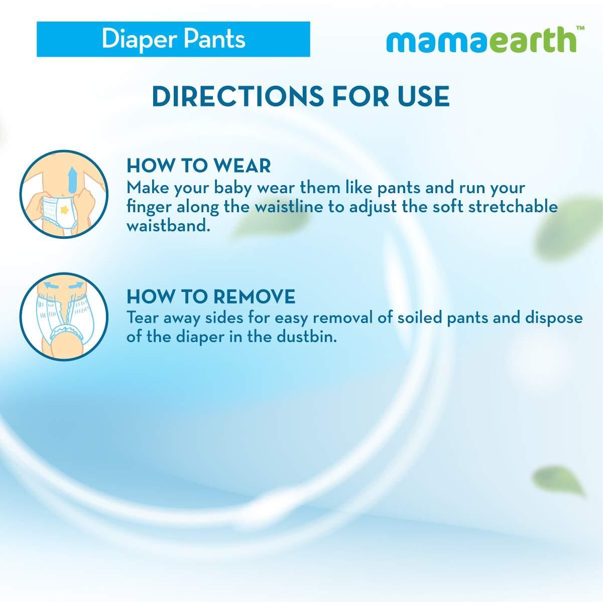 Mamaearth Plant-Based Diaper Pants for Babies ? 7-12 kg (Size M - 30 Diapers)