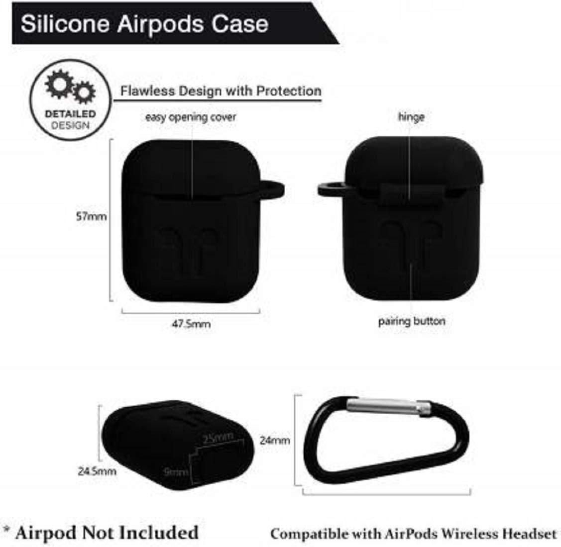 Wallet Case Cover for Apple AirPods 2 (Grey, Silicon)