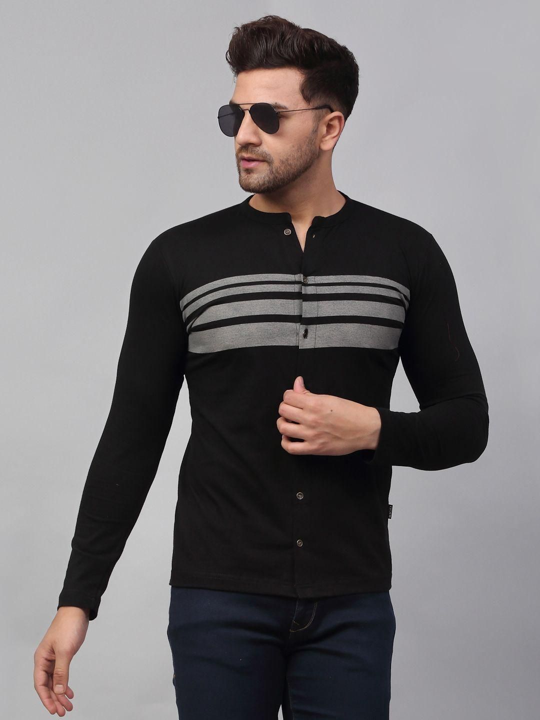 Rigo International Cotton Stripes Full Sleeves Slim Fit Casual Shirts