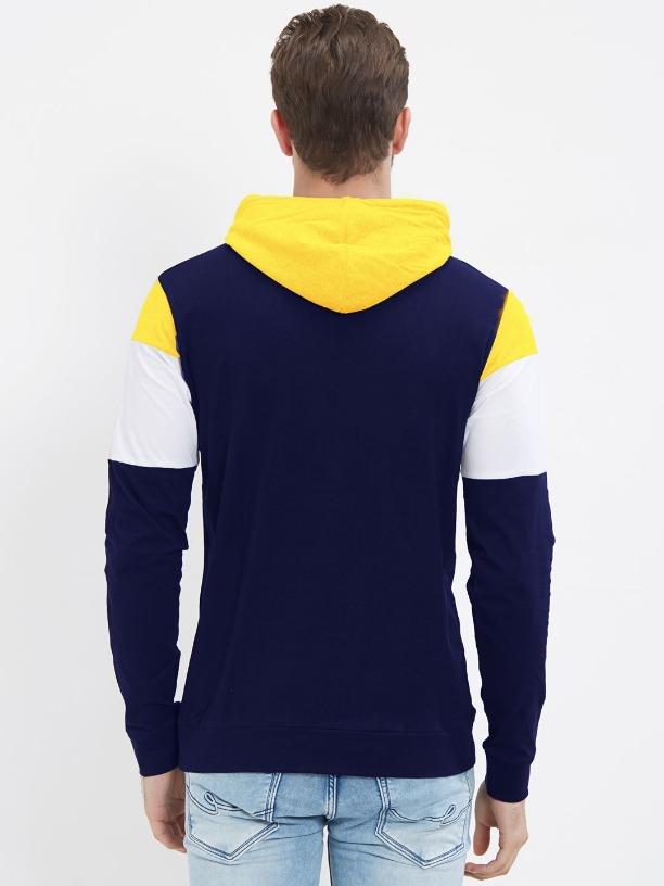 Lewel Cotton Color Block Hoodies