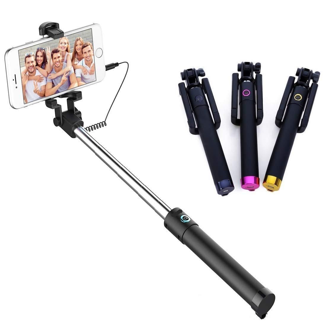 Selfie Stick Extendable Monopod with Adjustable Phone Holder