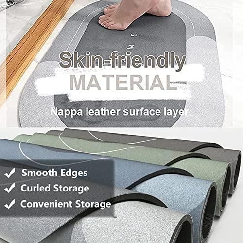 Mat-Anti-Slip Bath Mat Quick Water Absorbent Diatomite Door Mat Bathmat for Home, Kitchen