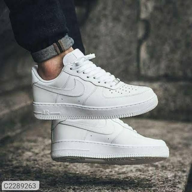 NIKE AIR FORCE 1 (White) Men's Trendy Daily Wear Casual Shoes