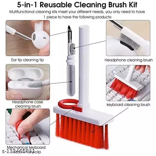 5 in 1 Gadgets and Keyboard Cleaning kit, Soft Brush