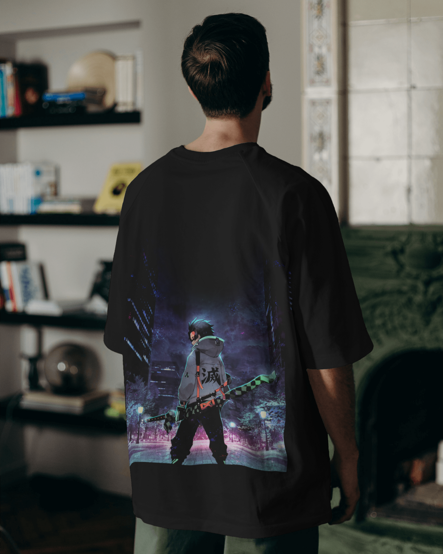 Demon Slayer Anime Oversized Tshirt For Men's