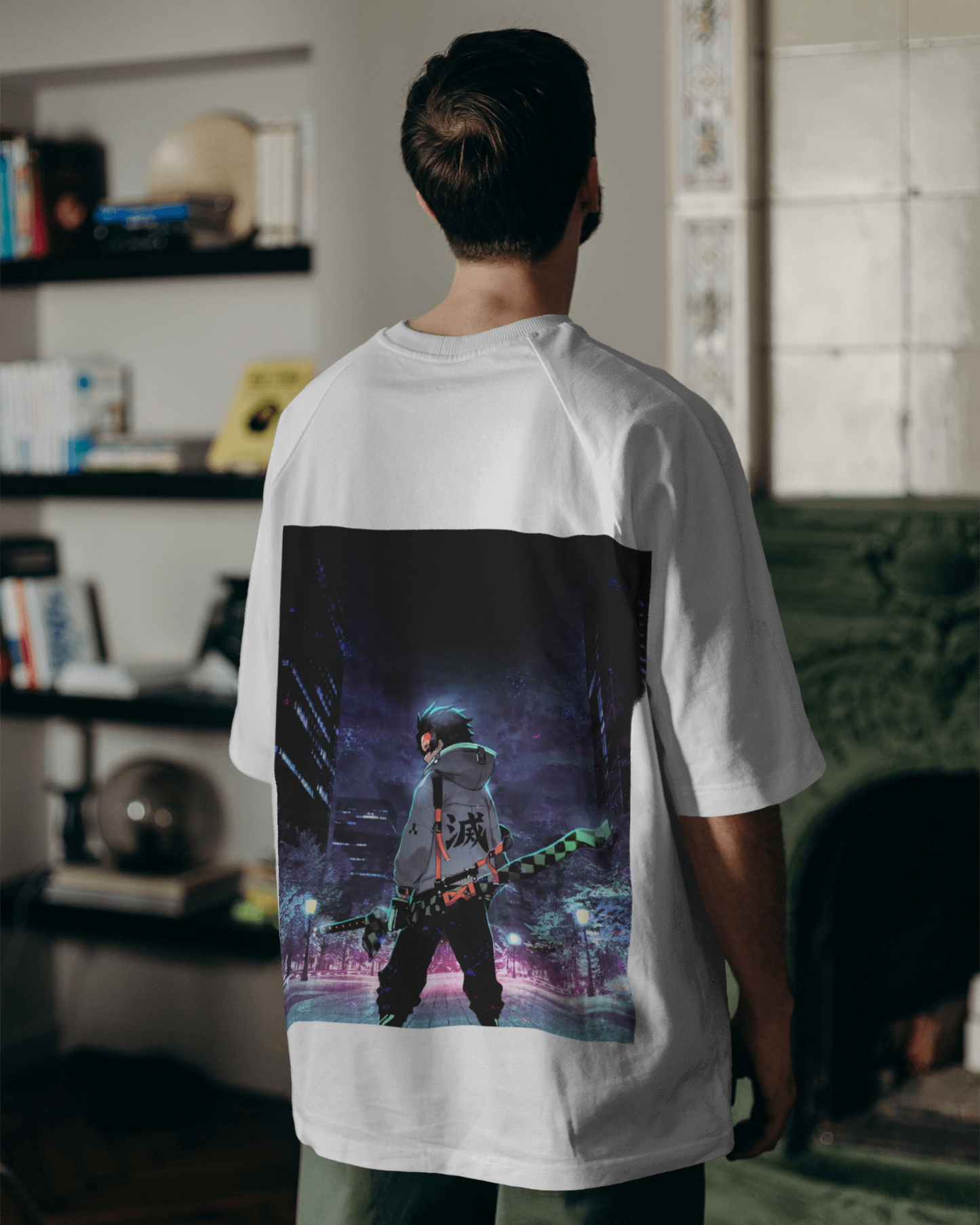 Demon Slayer Anime Oversized Tshirt For Men's