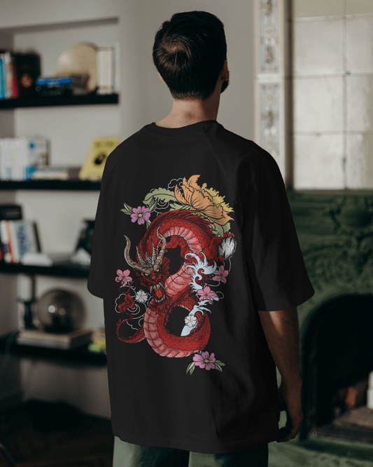 Dragon Anime Oversized T shirt for men's