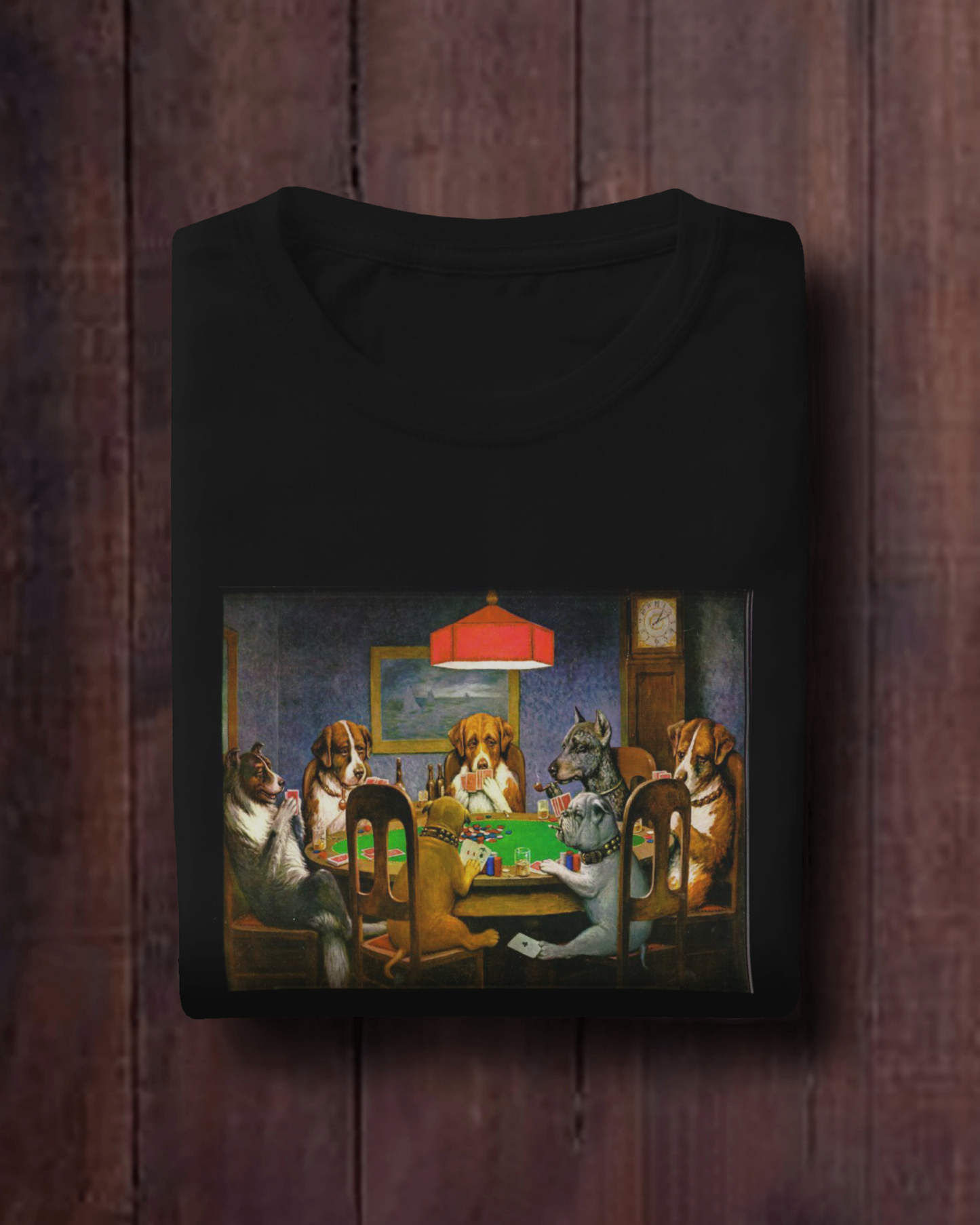 Dogs Playing Poker by Artist Cassius Marcellus Coolidge Unisex Tshirt