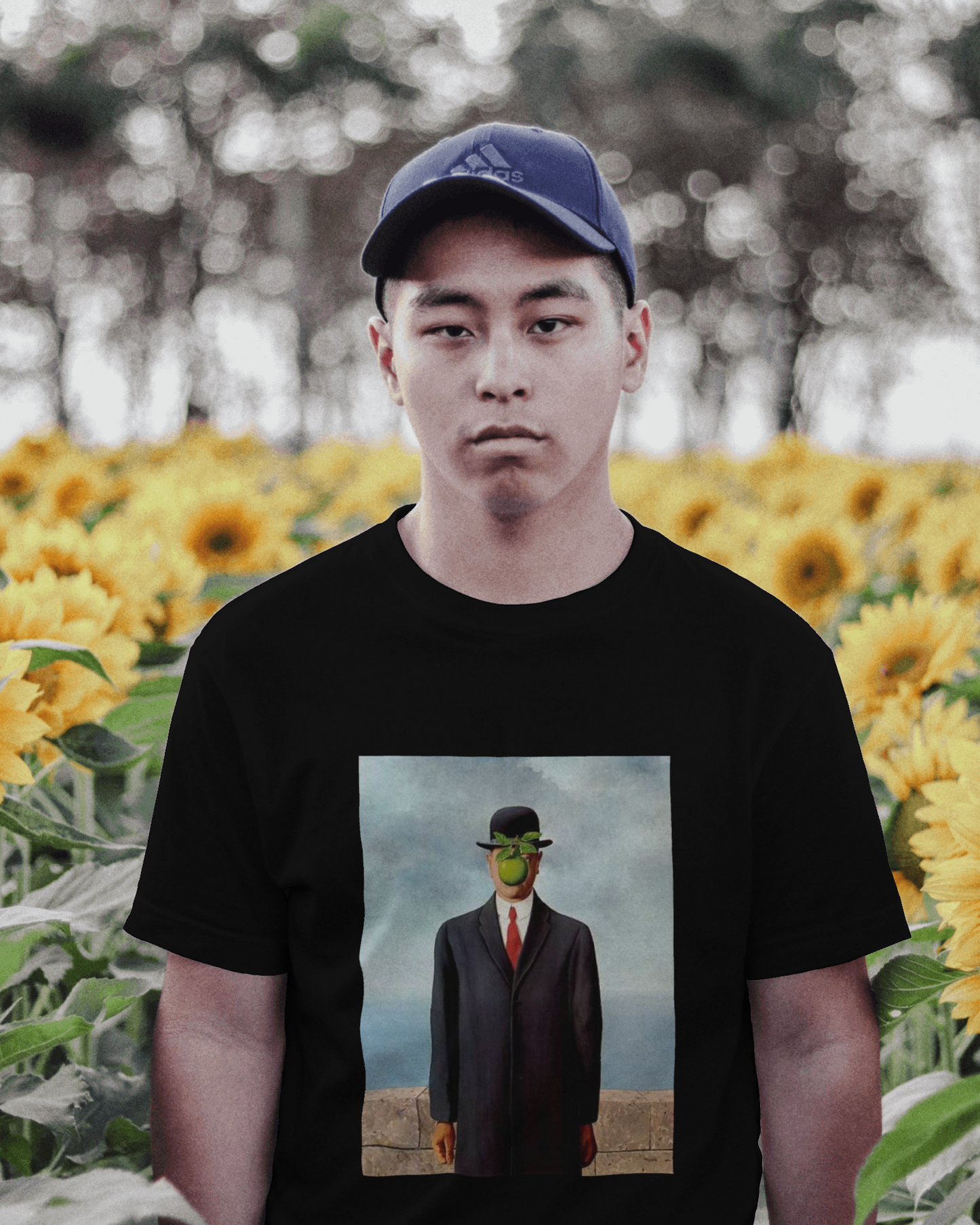 The Son of Man by Artist René Magritte Tshirt for men's