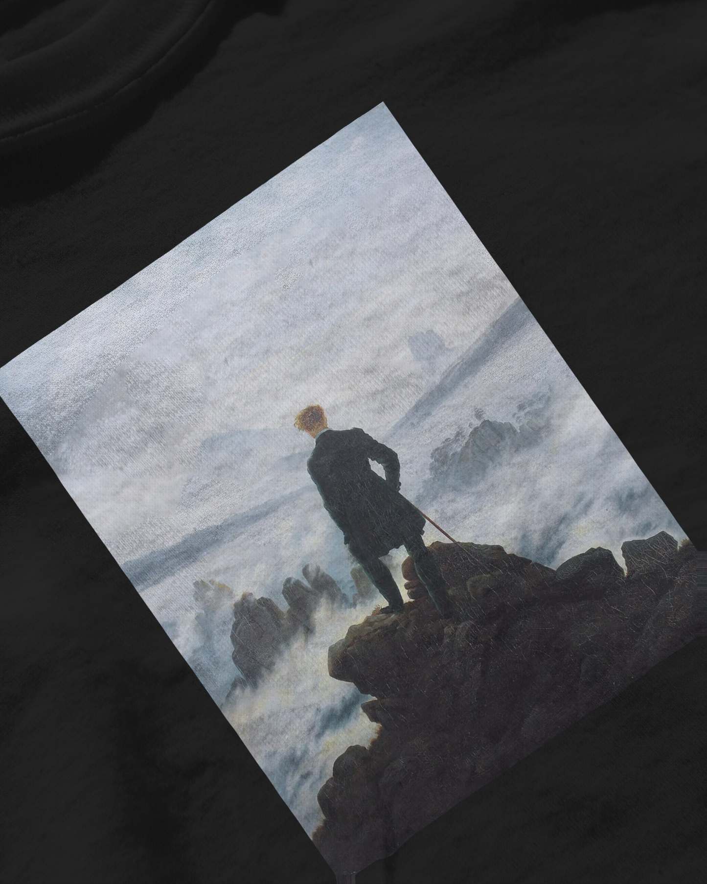 Wanderer above the Sea of Fog by Artist Caspar David Friedrich Oversized t shirt for women