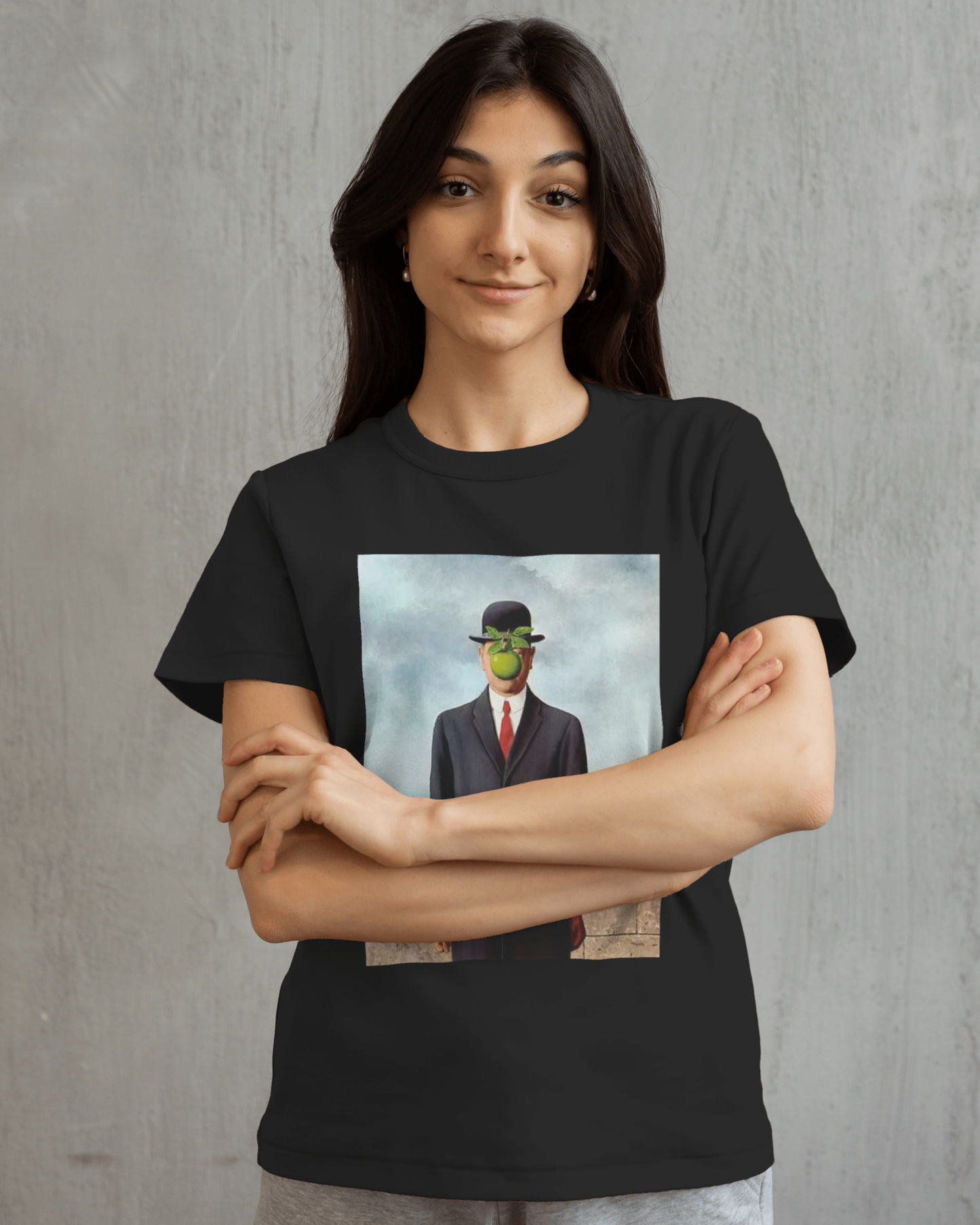 The Son of Man by Artist René Magritte T shirt for women