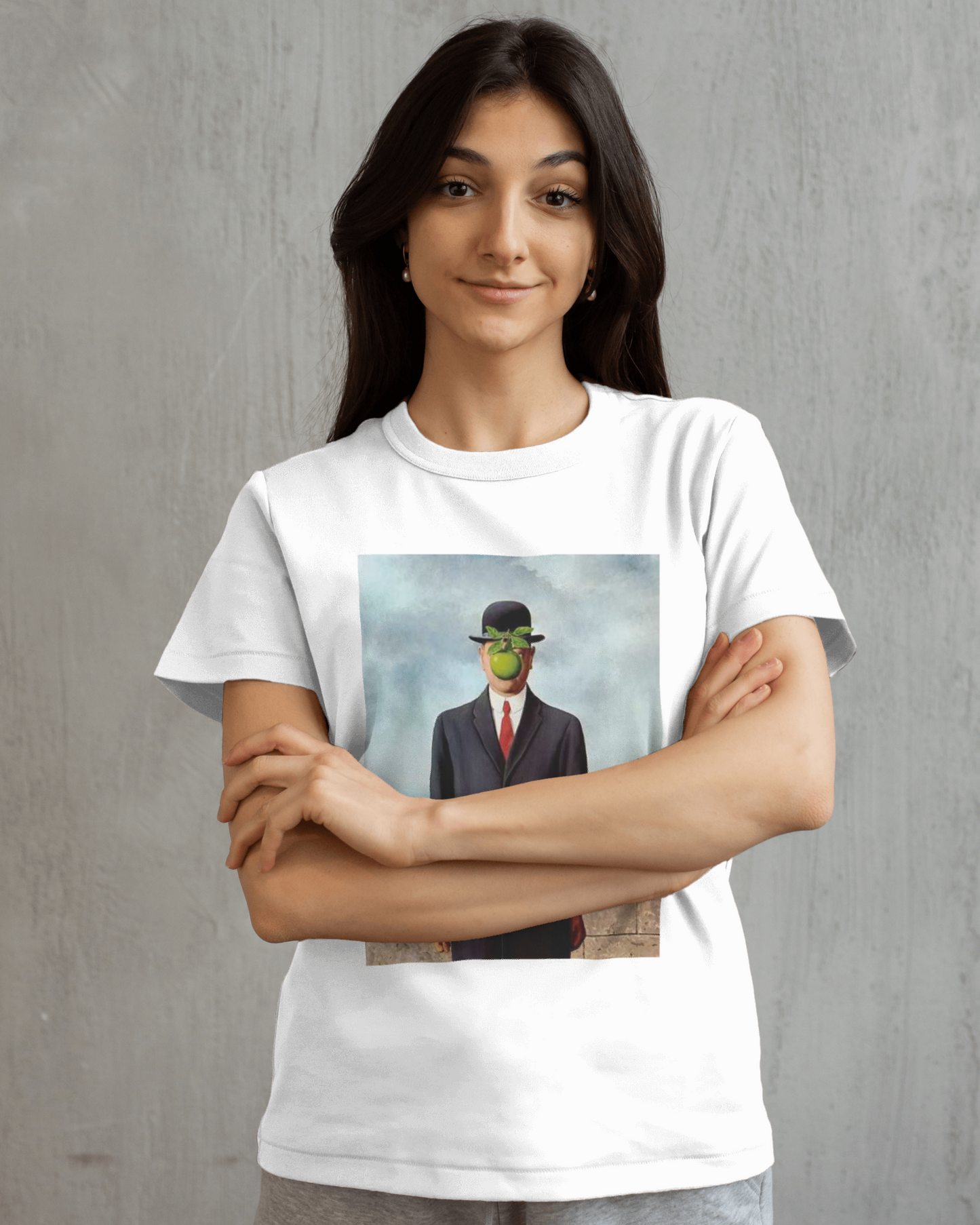 The Son of Man by Artist René Magritte T shirt for women