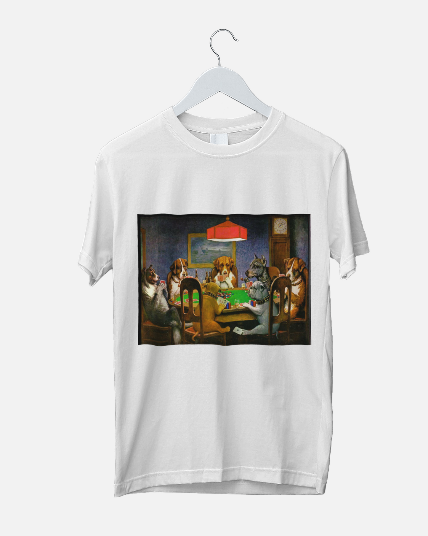 Dogs Playing Poker by Artist Cassius Marcellus Coolidge Unisex Tshirt