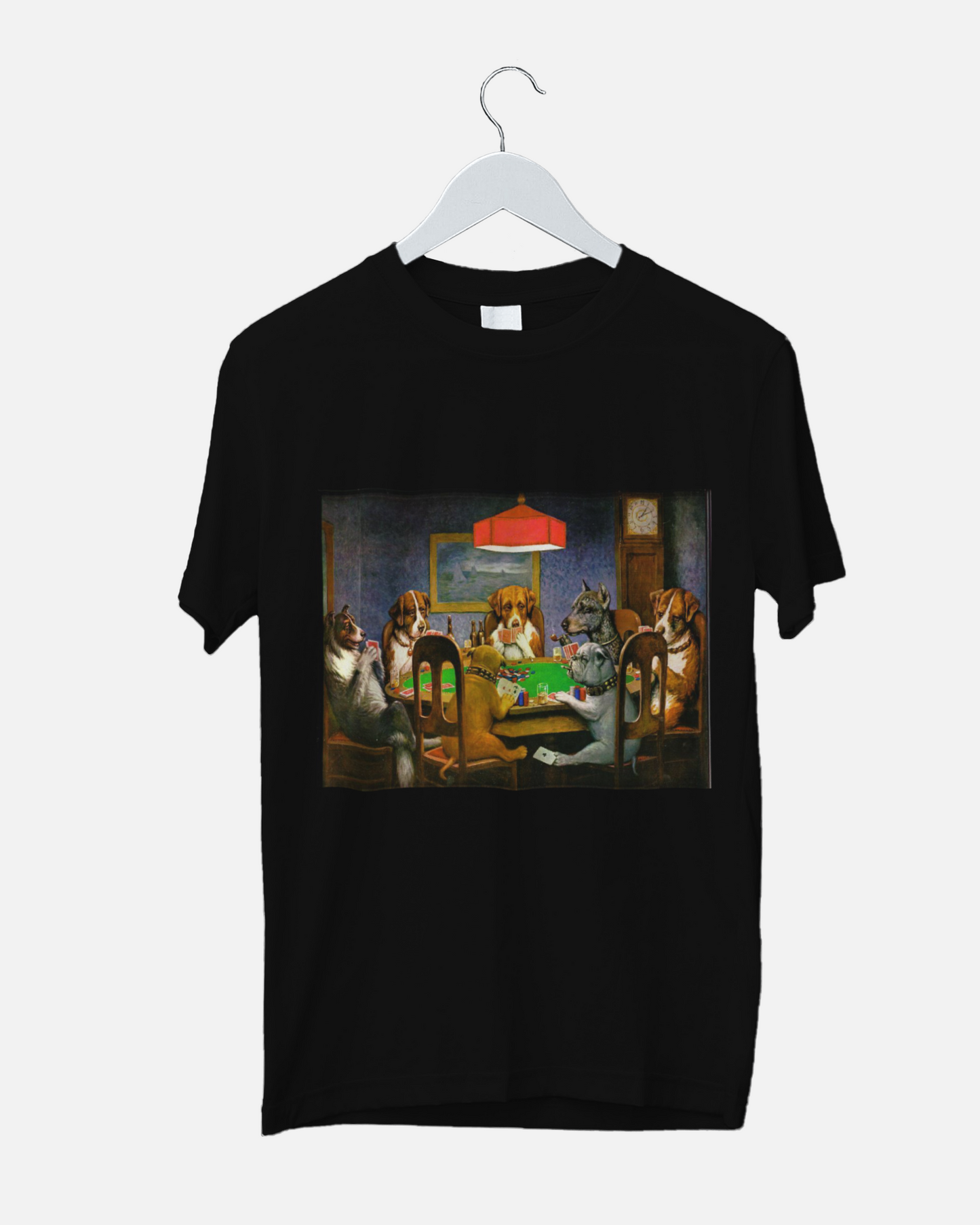 Dogs Playing Poker by Artist Cassius Marcellus Coolidge Unisex Tshirt