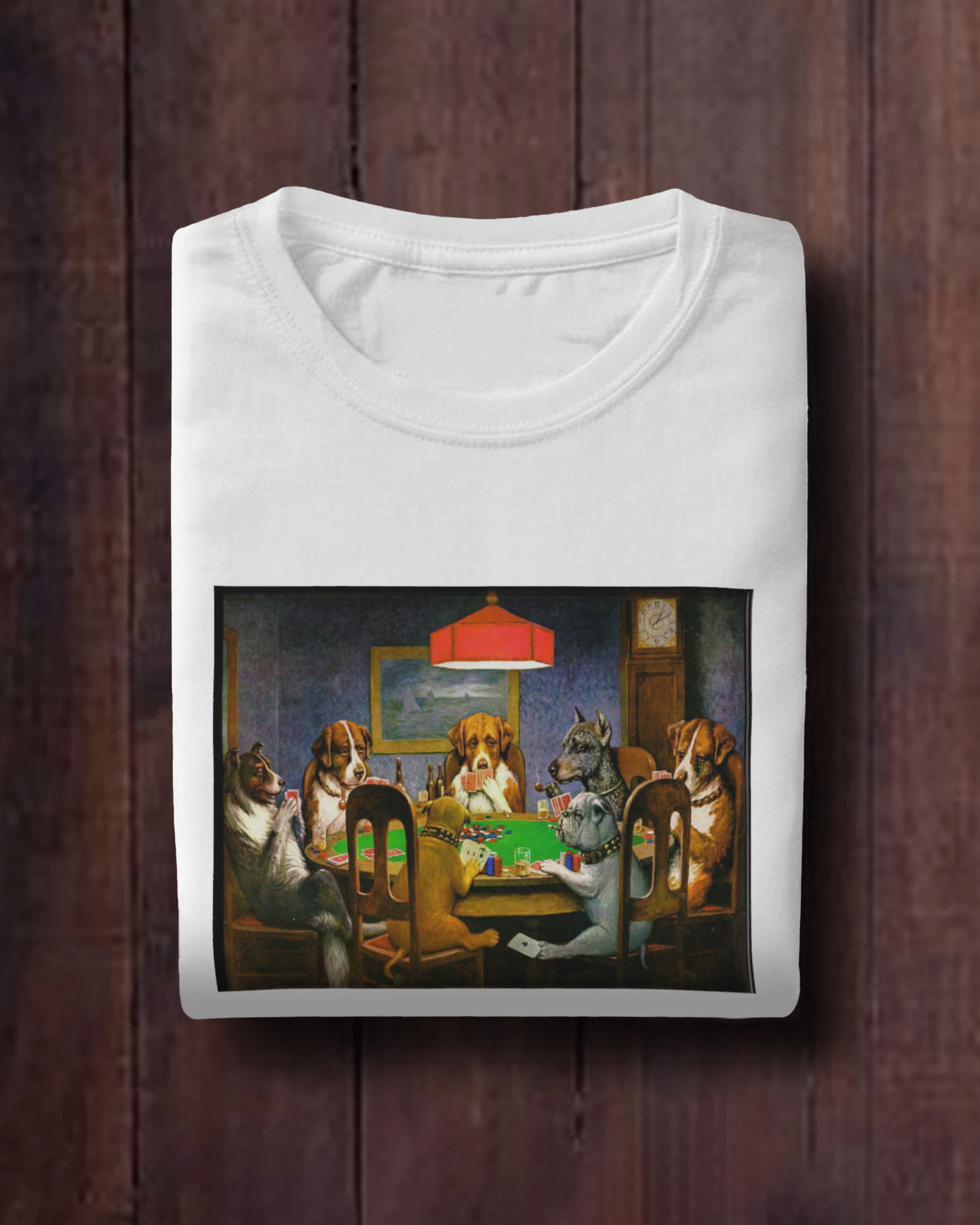 Dogs Playing Poker by Artist Cassius Marcellus Coolidge Unisex Tshirt