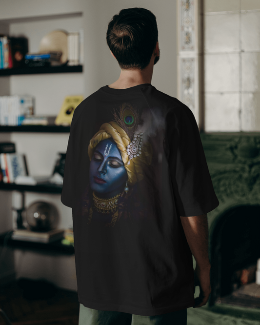 Lord Krishna Oversized t shirt for Men's