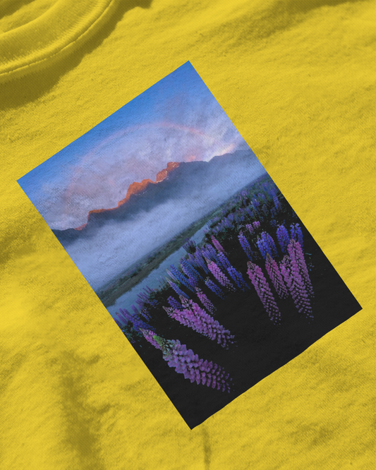 Lupin Field Floral T shirt For men's