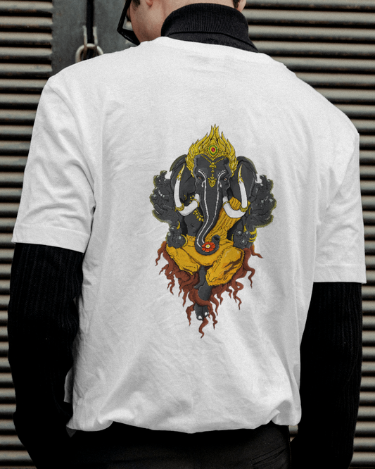 Lord Ganesha half sleeve t shirt for men's