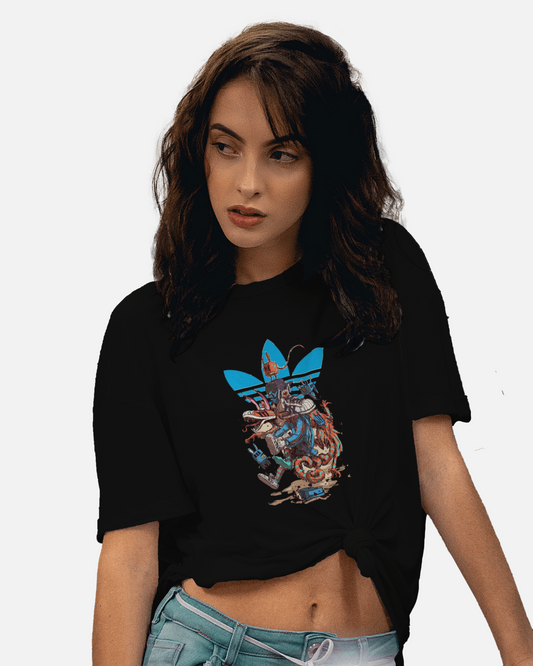 Adidas Printed Hyped Collection Half sleeve T shirt for women