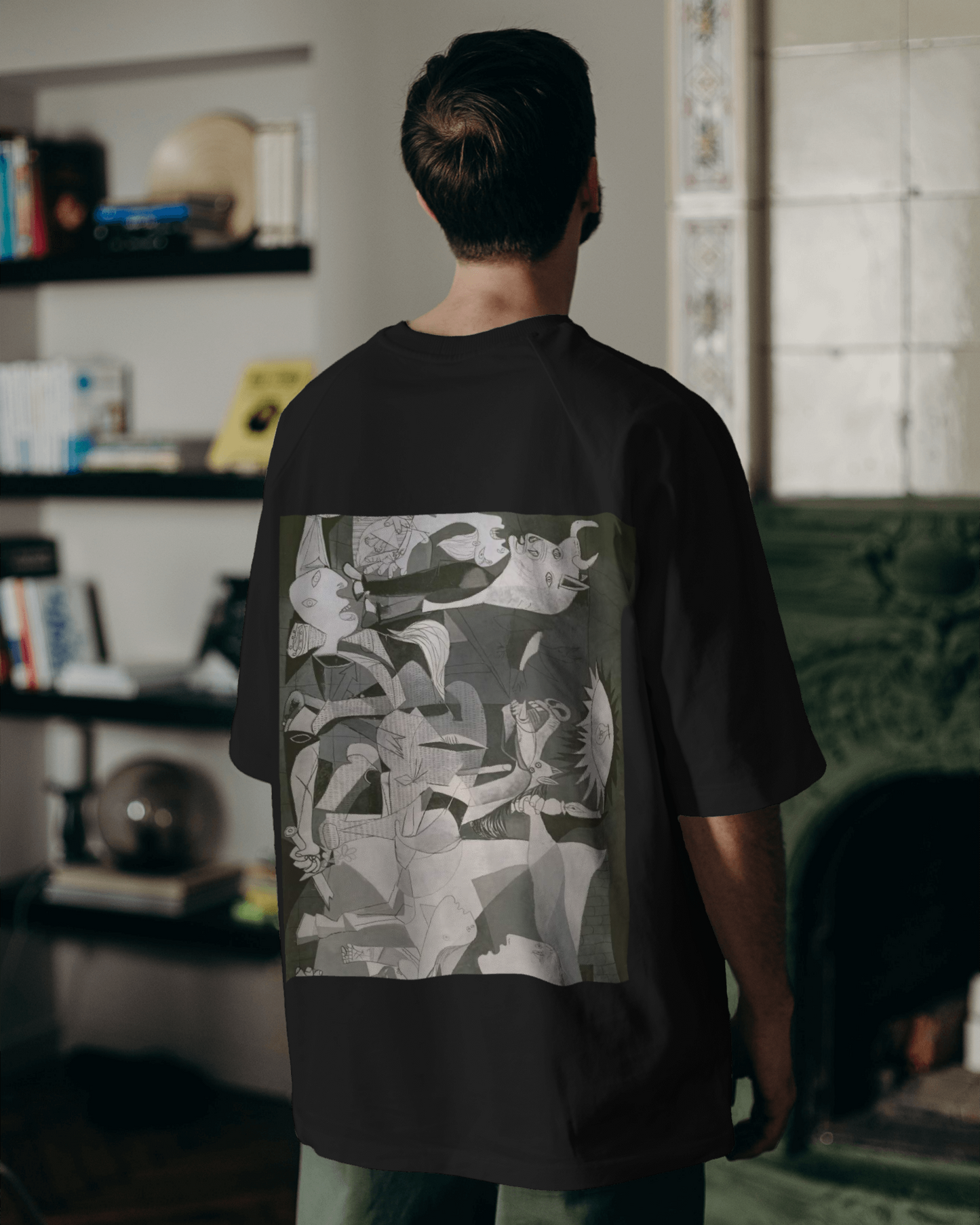 Guernica by Artist Pablo Picasso Oversized T shirt For Men's