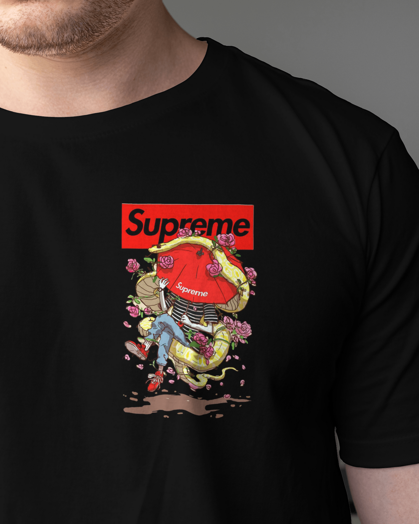 Supreme Printed Hyped Collection Half sleeve T shirt for men's