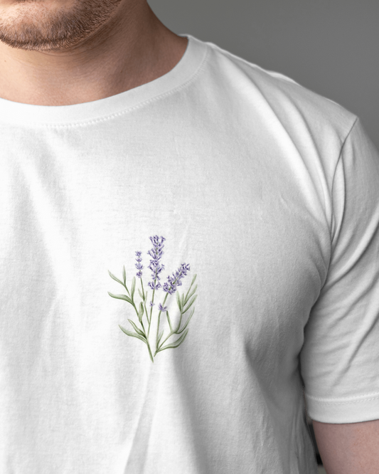 Lavender Floral T shirt For Men's