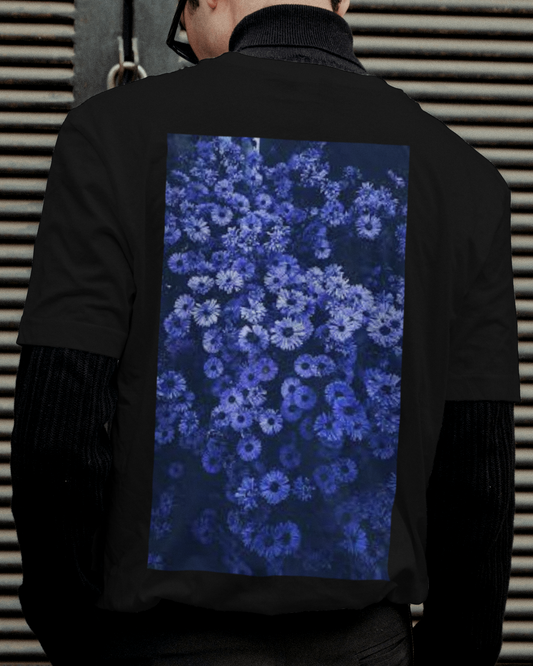 Blue Floral T Shirt For Men's