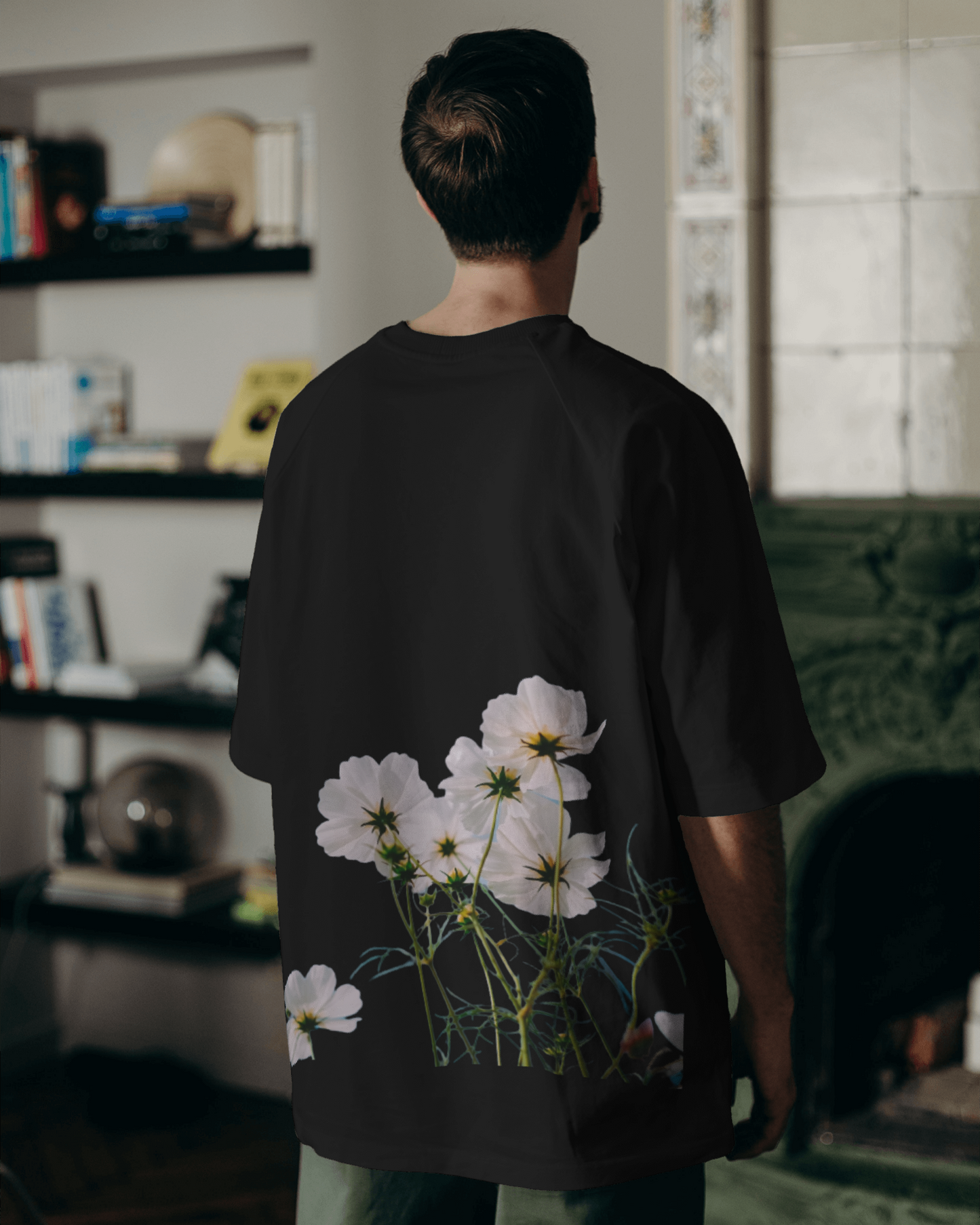 Cosmos Floral Oversized T shirt for Men's