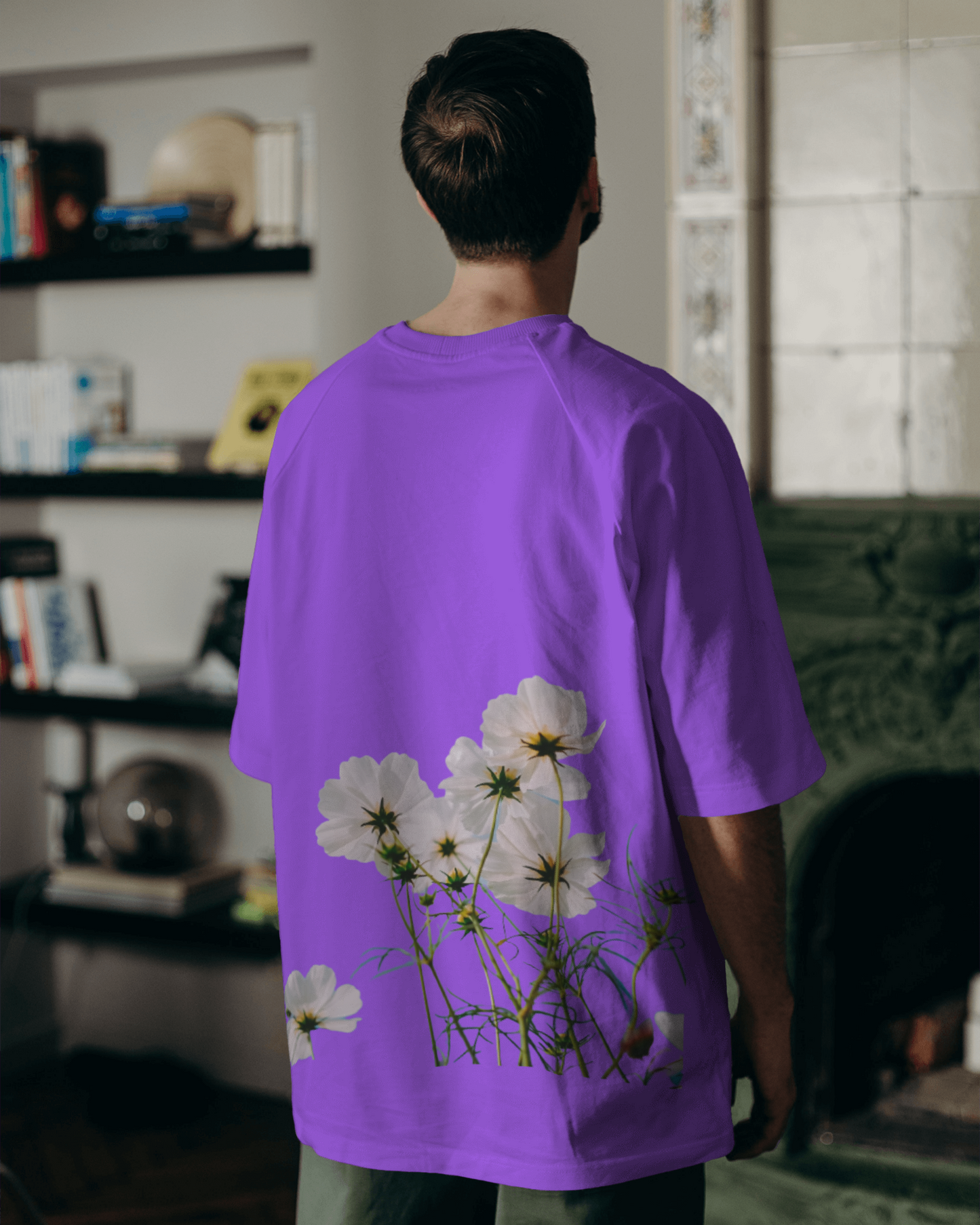 Cosmos Floral Oversized T shirt for Men's