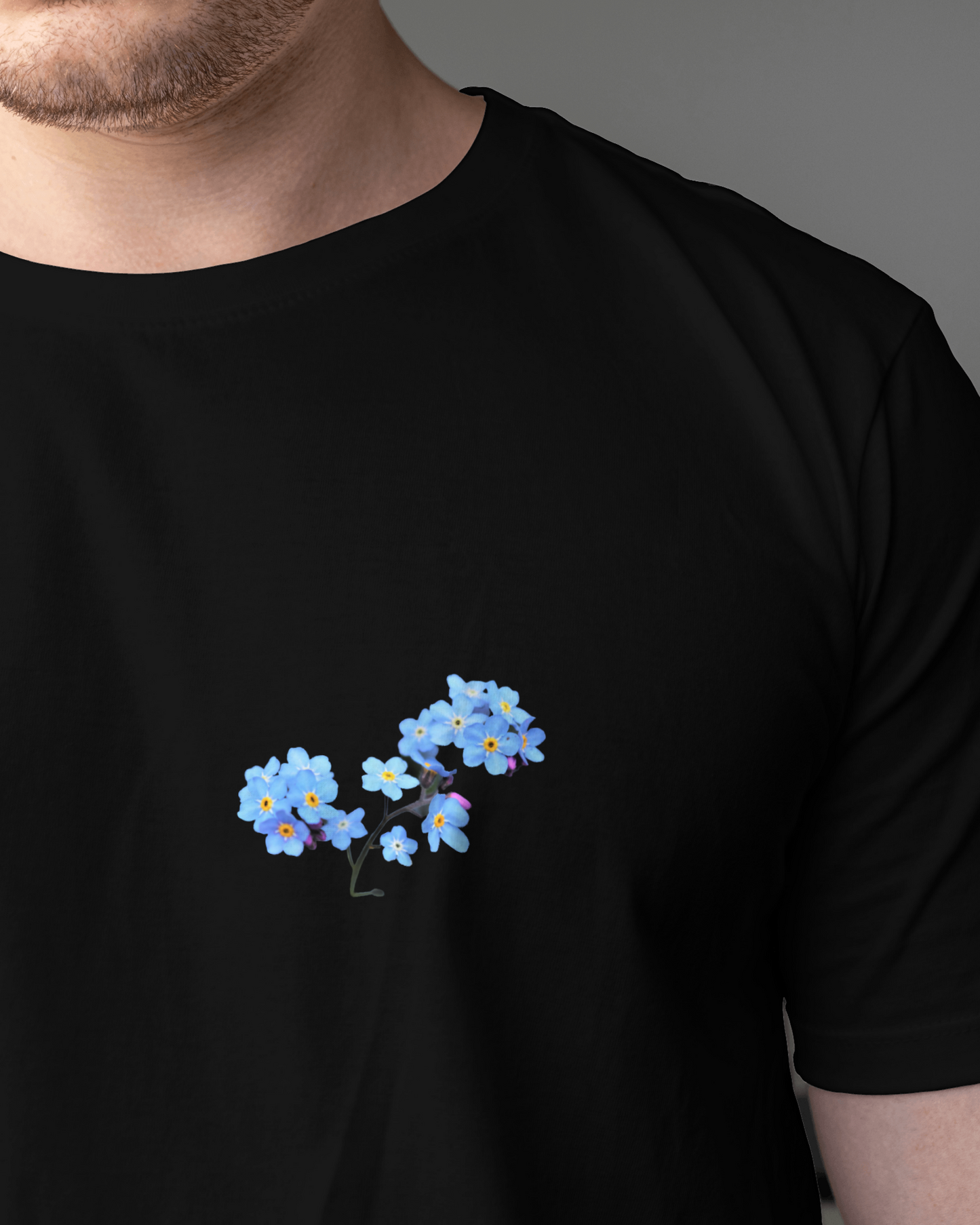 Forget Me Not Floral Oversized T shirt for Men