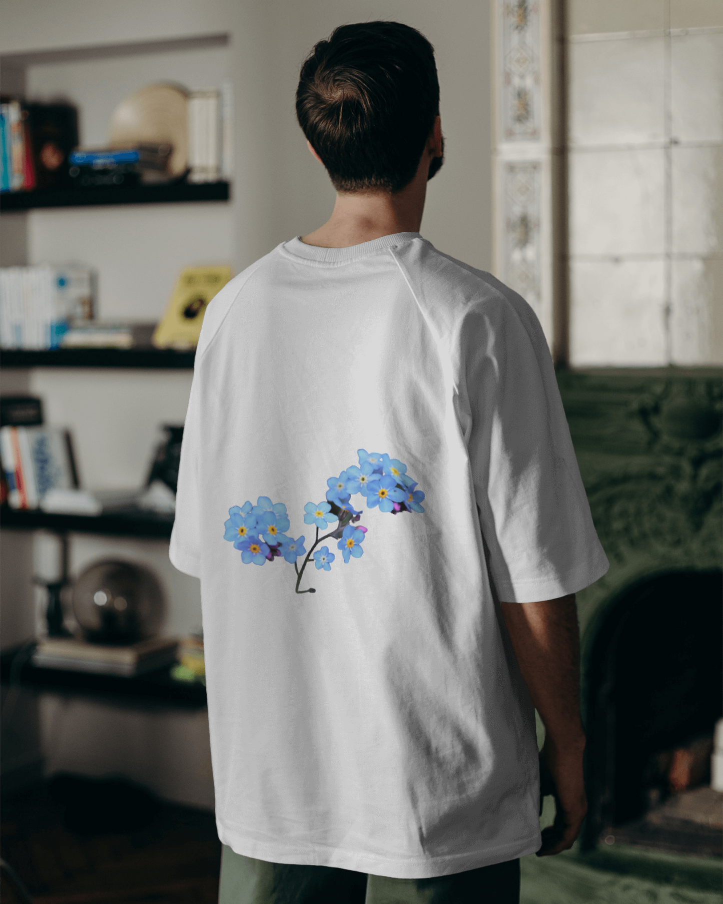 Forget Me Not Floral Oversized T shirt for Men