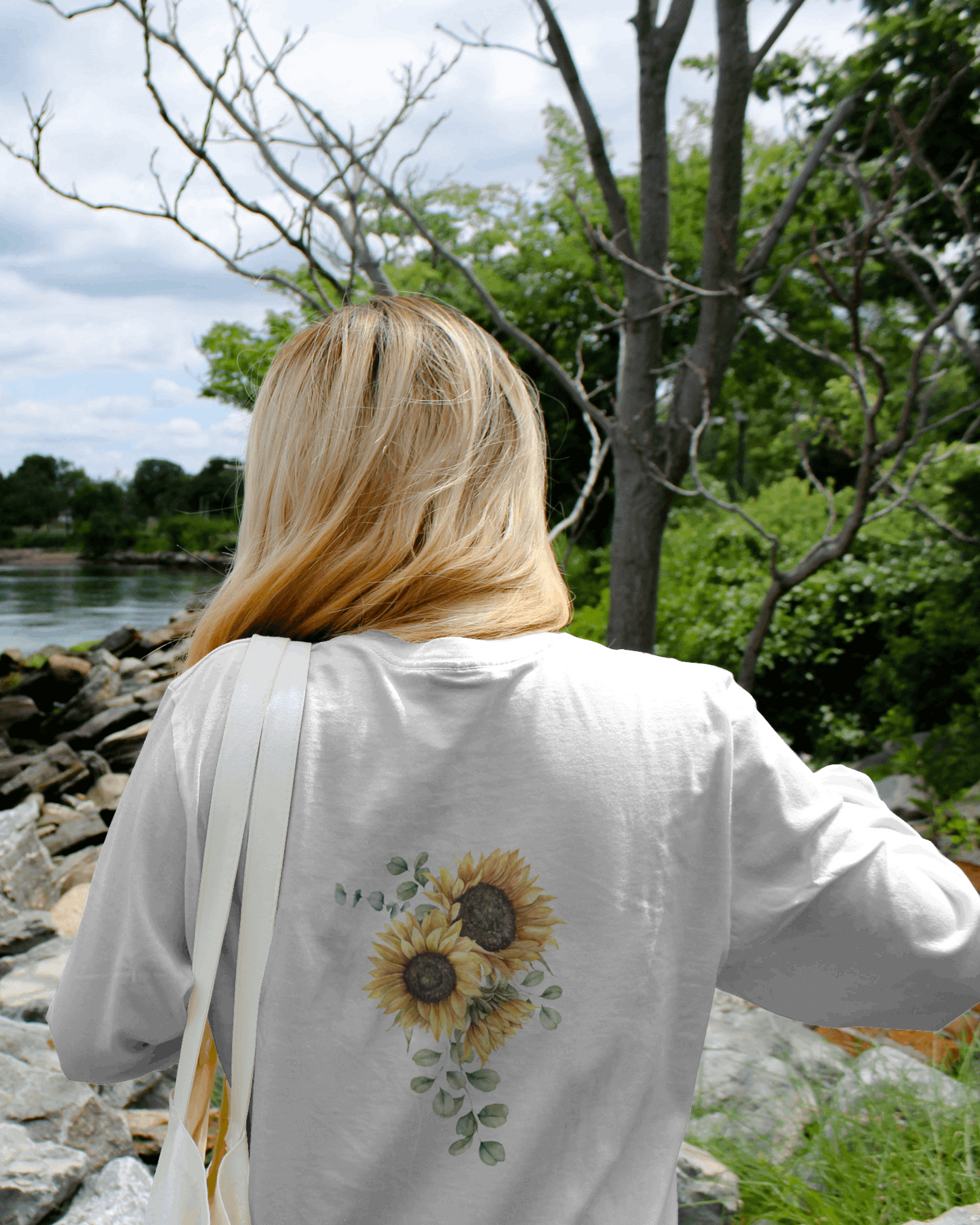 Sunflower Floral Oversized T shirt For Women