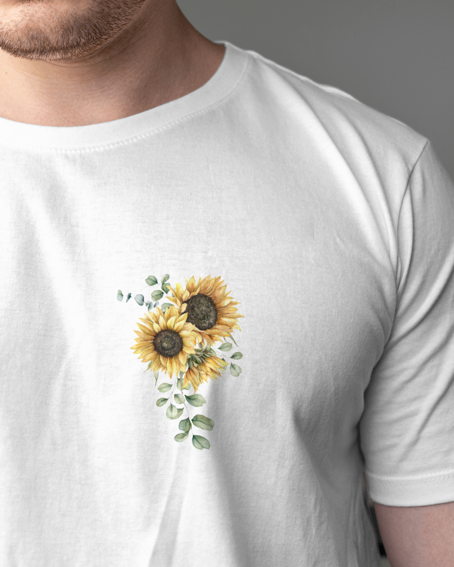 Sunflower Floral Oversized Tshirt For Men's