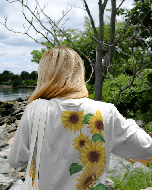 Sunflowers Floral Oversized Tshirt for women