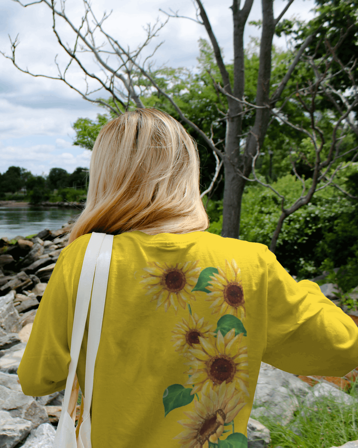 Sunflowers Floral Oversized Tshirt for women