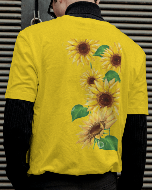 Sunflowers Floral T shirt For Men's