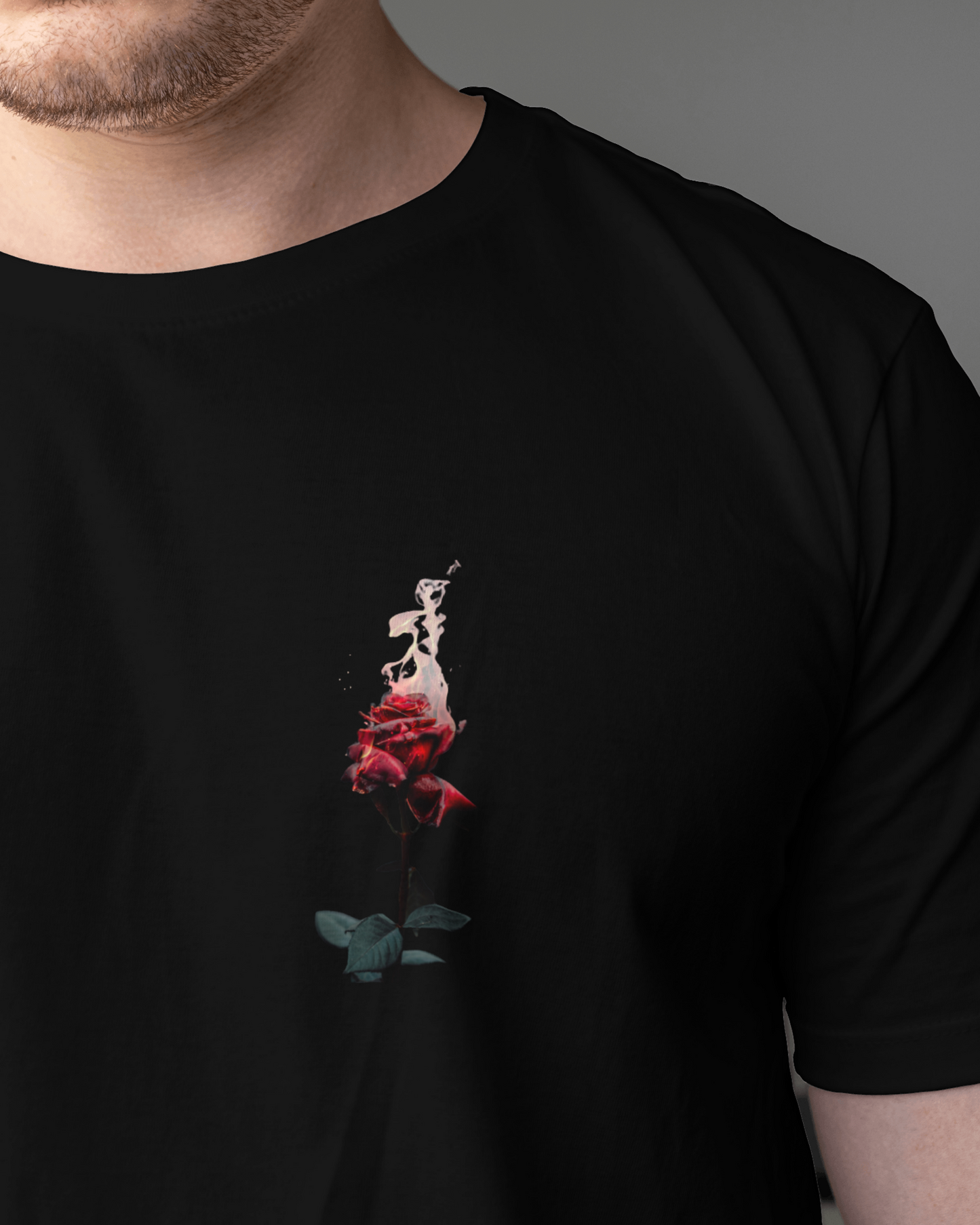 Burning Rose Floral Unisex Tshirt