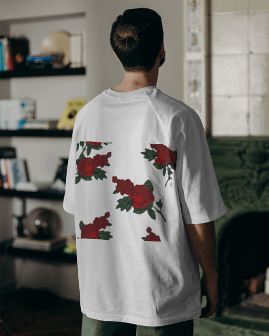 Bunch of Roses Floral Oversized T shirt for Men's